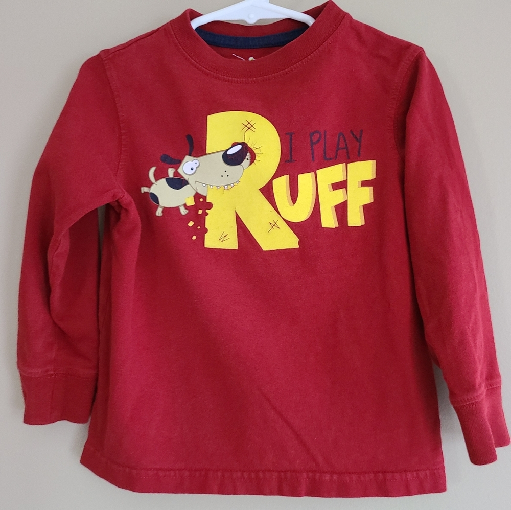"I Play RUFF" puppy long sleeved tee shirt